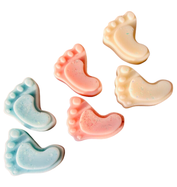 PERSONALISED BABY SHOWER FAVOURS (2X FEET IN PACK)